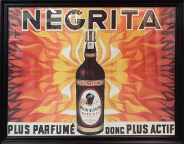 JACQUES AURIAC (French 1922-2003), Negrita Rhum Advertising poster, circa 1960s, 131cm x 167cm,