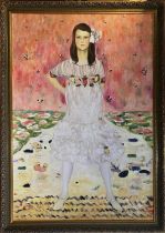 AFTER GUSTAV KLIMT 'Mada Primavesi', oil on canvas, 148cm x 100cm, framed.