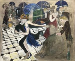 MANNER OF HENRI DE TOULOUSE-LAUTREC (1864-1901), 'The Dance', oil on canvas, 157cm x 193cm.