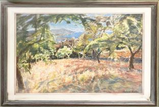 PATRICK CULLEN PNEAC (B.1949), 'View of the Aegean, Evia', pastel, 46cm x 61cm, signed, labeled