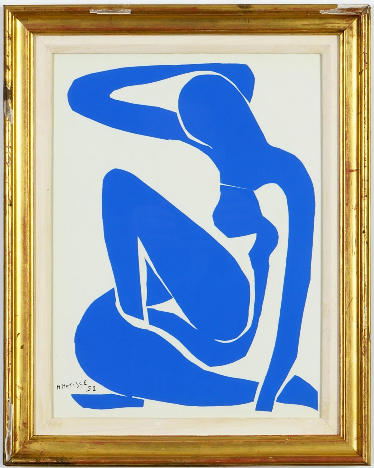 HENRY MATISSE, set of Four Blue Nudes in vintage gilt frames, Nu Bleu VI, Nu Bleu III, Nu Bleu - Image 3 of 5