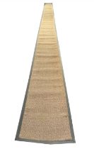 WOVEN SEAGRASS LONG RUNNER, with a sage border, 1075cm x 69cm.