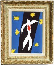 HENRI MATISSE, The Fall of Icarus, Rare lithograph with pochoir – 1945, signed in the plate, Ref: