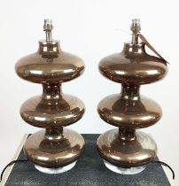 JULIAN CHICHESTER LUCERNE TABLE LAMPS, a pair, 51cm high, 23cm diameter (2)