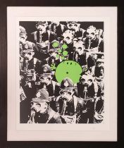 T.WAT (Street Artist) 'Bubbles', stencil, edition 38/60, 66cm x 49cm, signed and dated, framed.