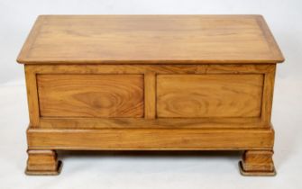 TRUNK, 48cm H x 96cm W x 51cm D, rosewood with hinged top.