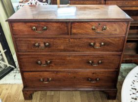 CHEST, 110cm W x 53cm D x 100cm H, circa 1780, George III mahogany, with bracket supports.