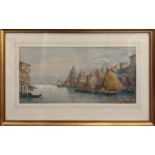 HUBERT JAMES MEDLYCOTT (1841-1920), 'Venice', watercolour, signed and dated 1891, 34cm x 73cm,