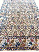 ANTIQUE TAB RIZ 'MOSTOFI' DESIGN CARPET, 300cm x 215cm.