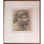 STANLEY AYERS, 'Portrait of a young man', pencil, 22cm x 20cm, signed, framed.