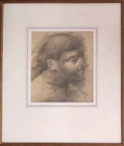 STANLEY AYERS, 'Portrait of a young man', pencil, 22cm x 20cm, signed, framed.