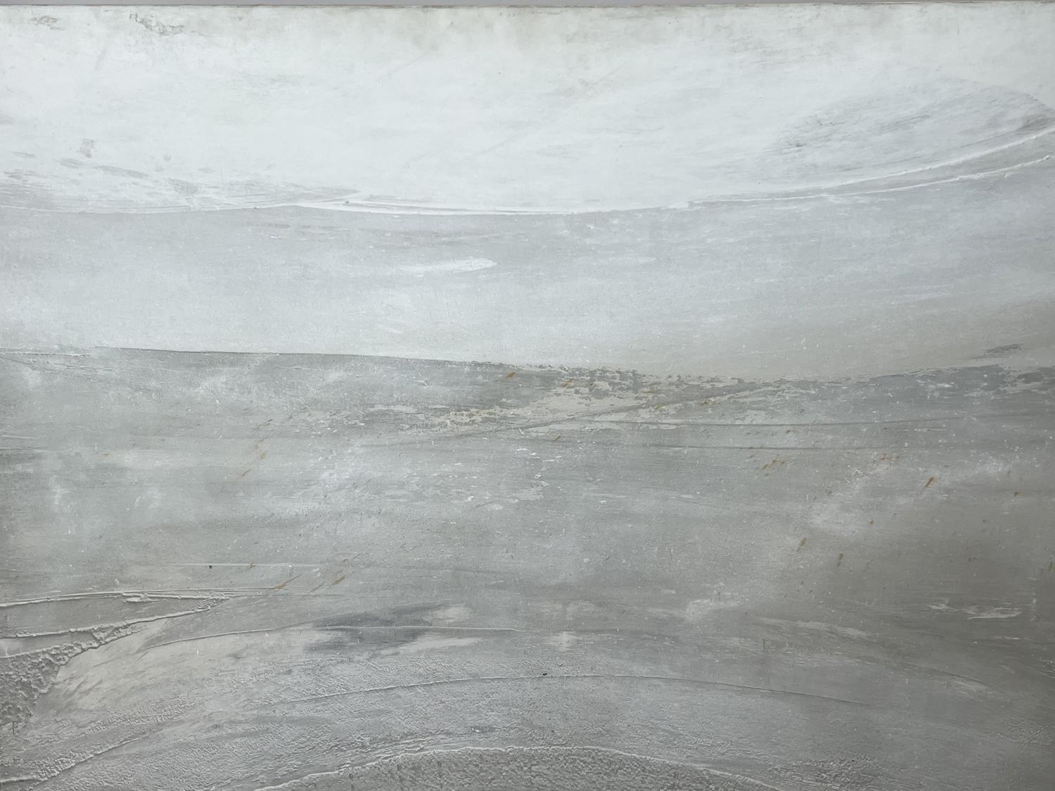 PS NAGGAR, 'White landscape', oil on canvas, 114cm x 146cm, inscribed verso. - Image 2 of 5