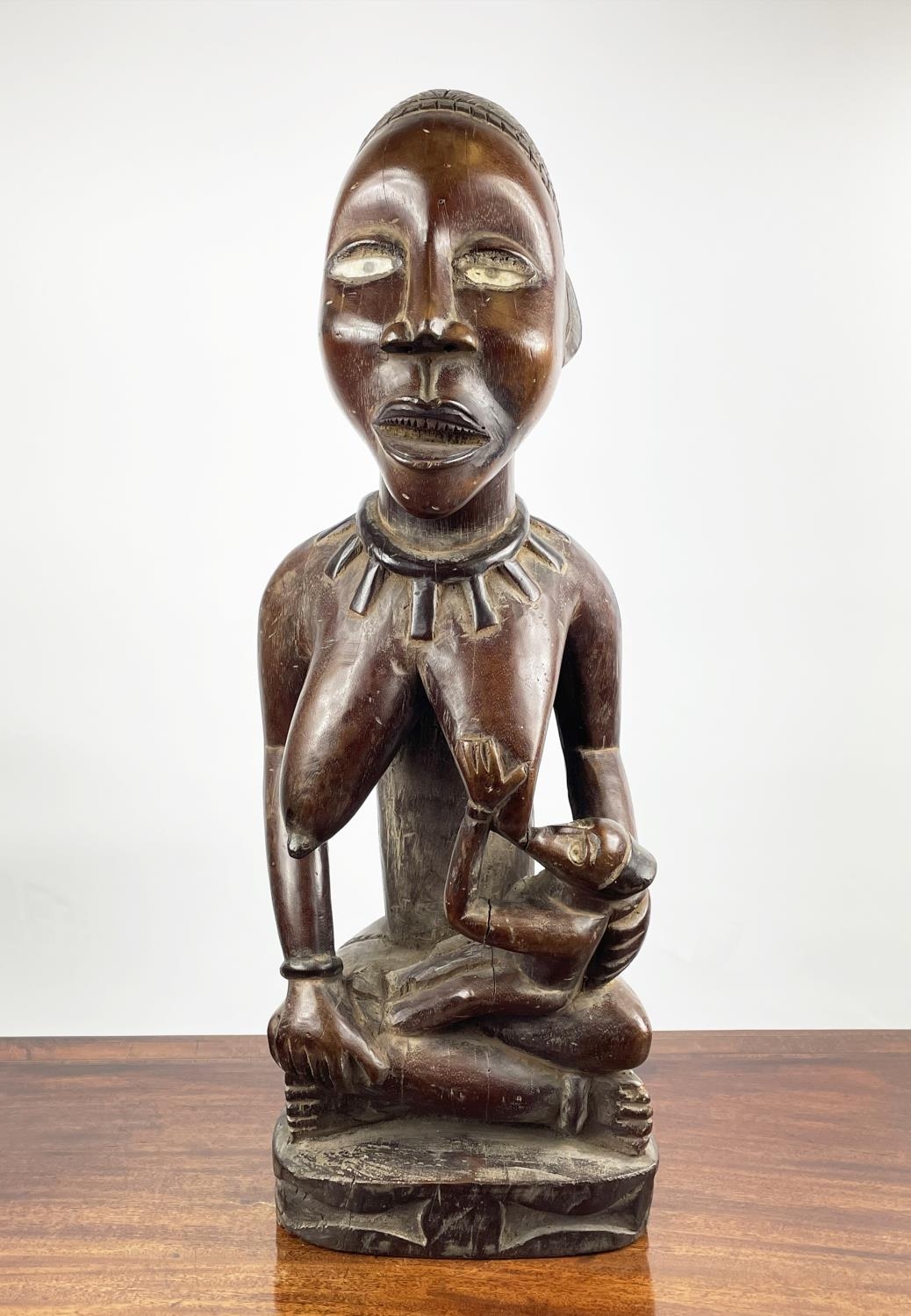 PEMBA YOMBE MATERNITY FIGURE (Congo), 62cm H.