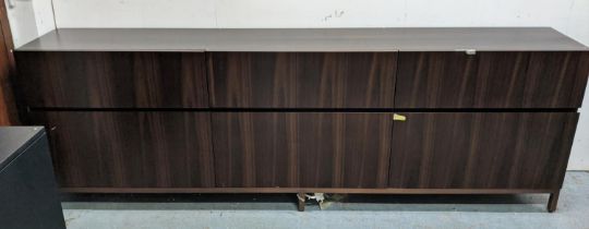 SIDEBOARD, with six drawers, segmented interiors, 45cm x 93cm H x 283cm L.