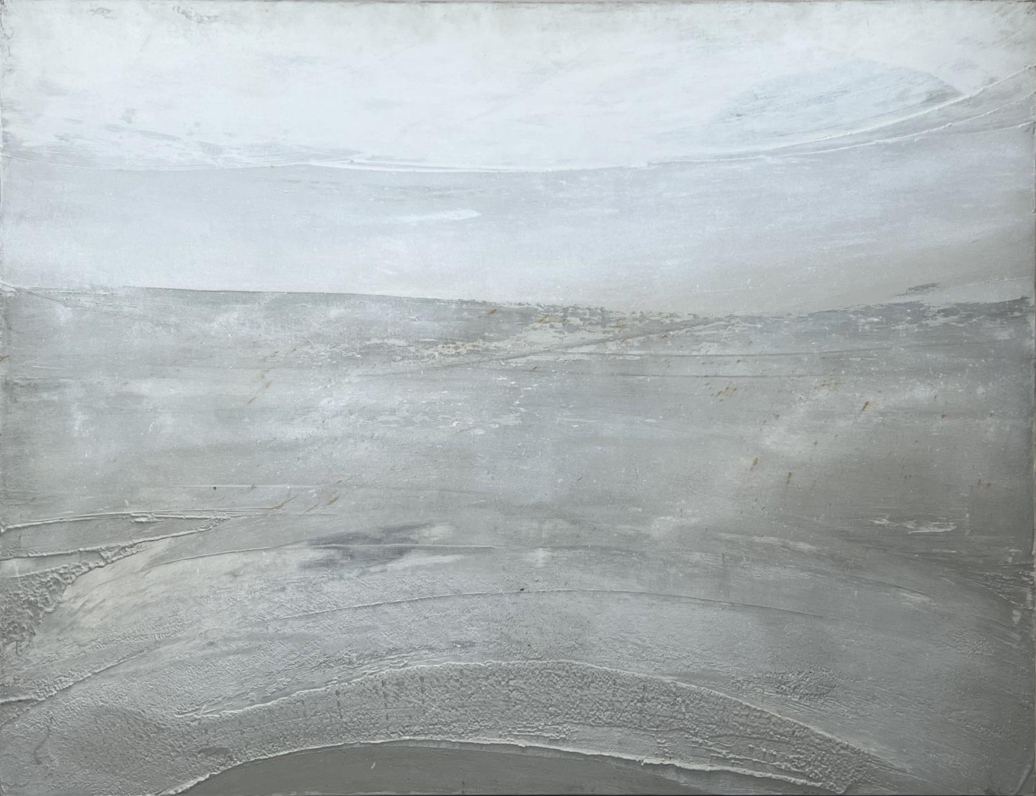 PS NAGGAR, 'White landscape', oil on canvas, 114cm x 146cm, inscribed verso.