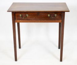 WRITING TABLE, 73cm H x 76cm W x 45cm D, George III mahogany with frieze drawer.