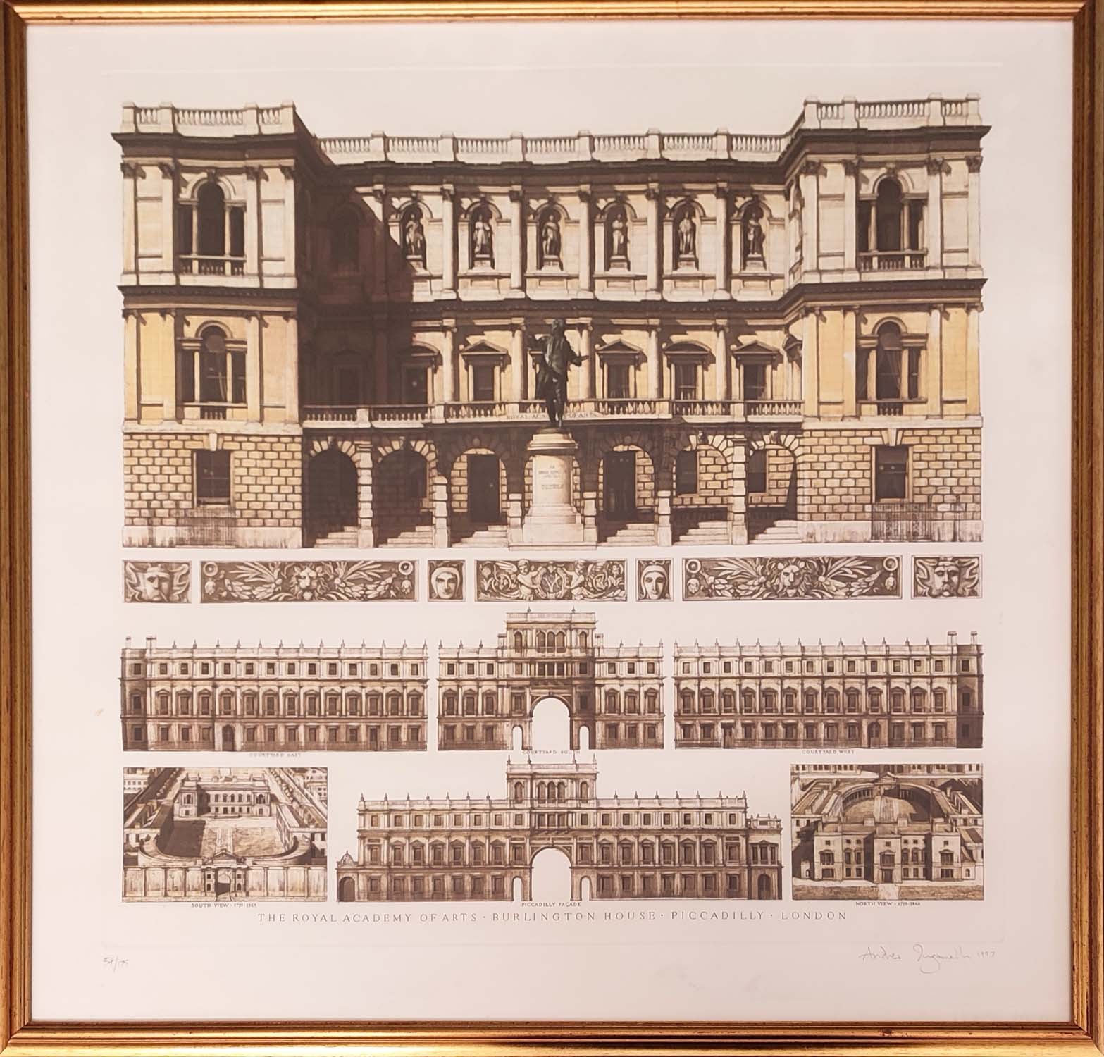 ANDREW INGAMELLS 'Burlington House (Royal Academy of Arts)' edition 54/175, signed and dated 1997,