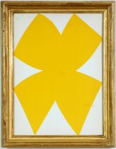 ELLSWORTH KELLY, Abstract in yellow, Lithograph 1964 Printed by Maeght, 38 x 28 cm.