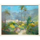 PICKARD (20th/21st Century) 'Mallorca', oil on canvas, 39cm x 49cm, framed.