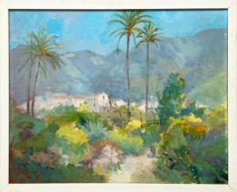 PICKARD (20th/21st Century) 'Mallorca', oil on canvas, 39cm x 49cm, framed.