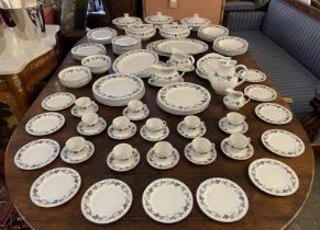 ROYAL DOULTON DINNER SERVICE, 1960's burgundy pattern with grape vine decoration comprising 12