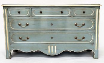 COMMODE BY GRANGE, French Provincial Directoire style with French grey and cream paintwork, three