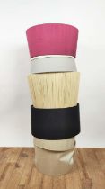 LAMP SHADES, a collection of various colours and sizes, largest 50cm diam. (12)