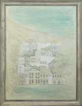 20TH CENTURY ITALIAN SCHOOL, 'Positano', oil on board, 134cm x 104cm, framed.