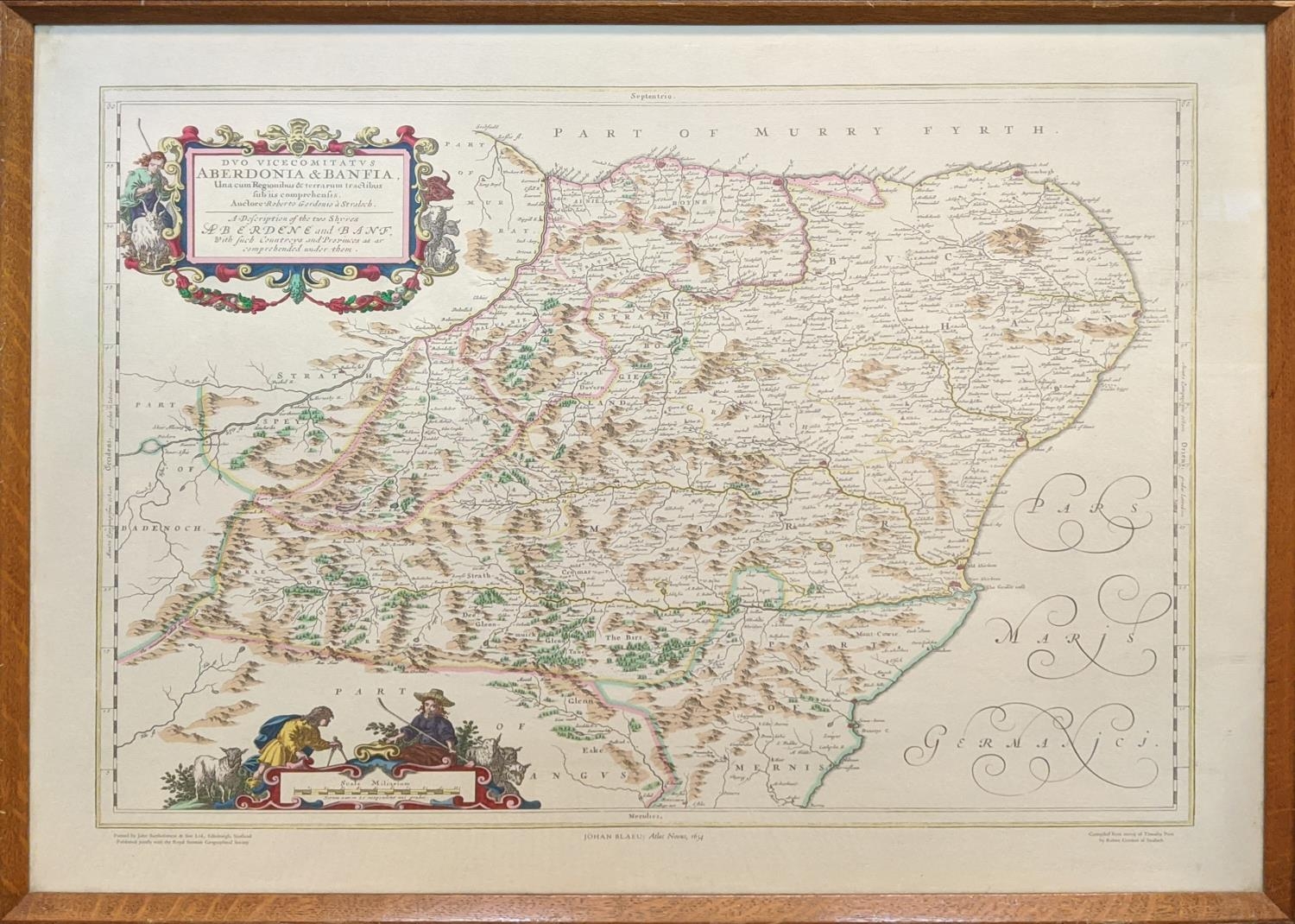 AFTER JOHANNES BLAEU 'Maps of Britain lithographs', 50cm x 60cm, framed. - Image 4 of 11