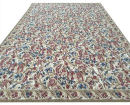 FRENCH DESIGN AUBUSSON CARPET, 378cm x 270cm.