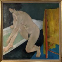 WILLIAM THOMSON (1926-1988) 'Bathing Nude', oil on canvas, 75cm x 75cm, signed and dated '87,