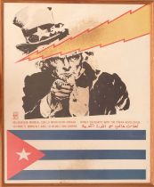 ORIGINAL CUBAN REVOLUTION POSTER, circa 1960s, 74cm x 50cm.