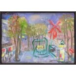 AUSTIN TAYLOR (1908-1992), 'Moulin Rouge, Boulevard de Clichy Paris', oil on canvas, signed and