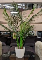 FAUX ARECA PALM, in pot, 125cm H.