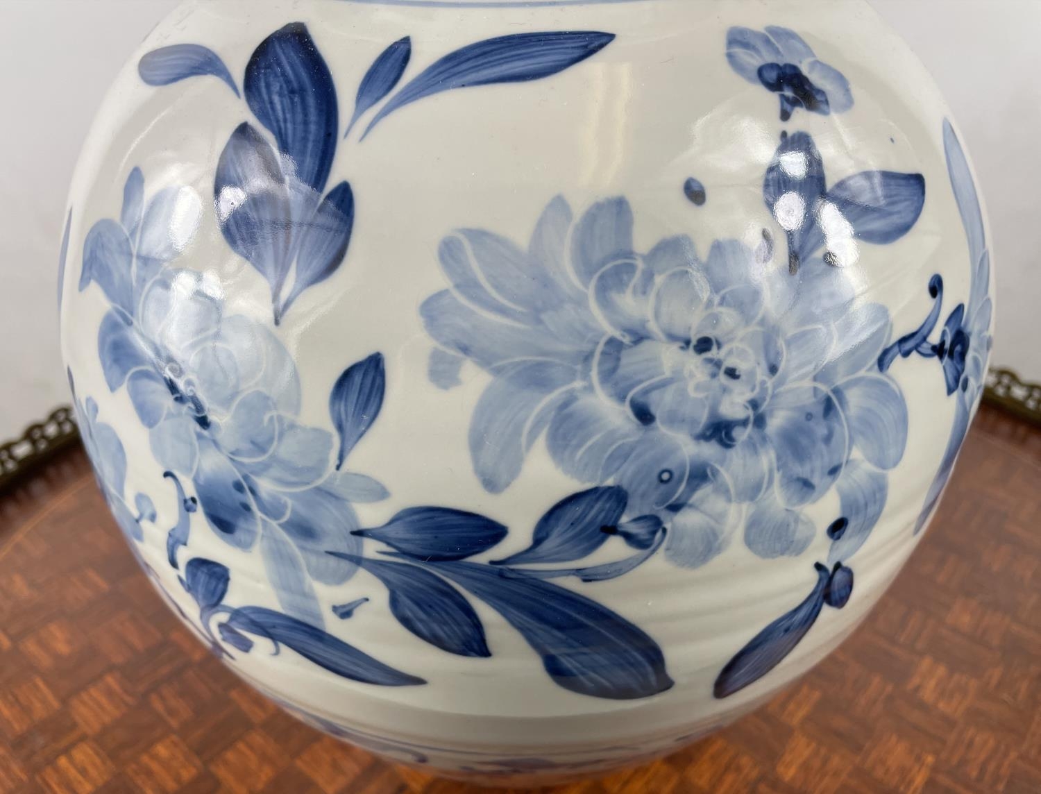 CHINESE FAMILLE ROSE BOWLS, a pair, 19th century along with a blue and white scrolling foliate - Image 9 of 10