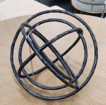 CONTEMPORARY SCHOOL SCULPTURE, spherical form, 31cm.