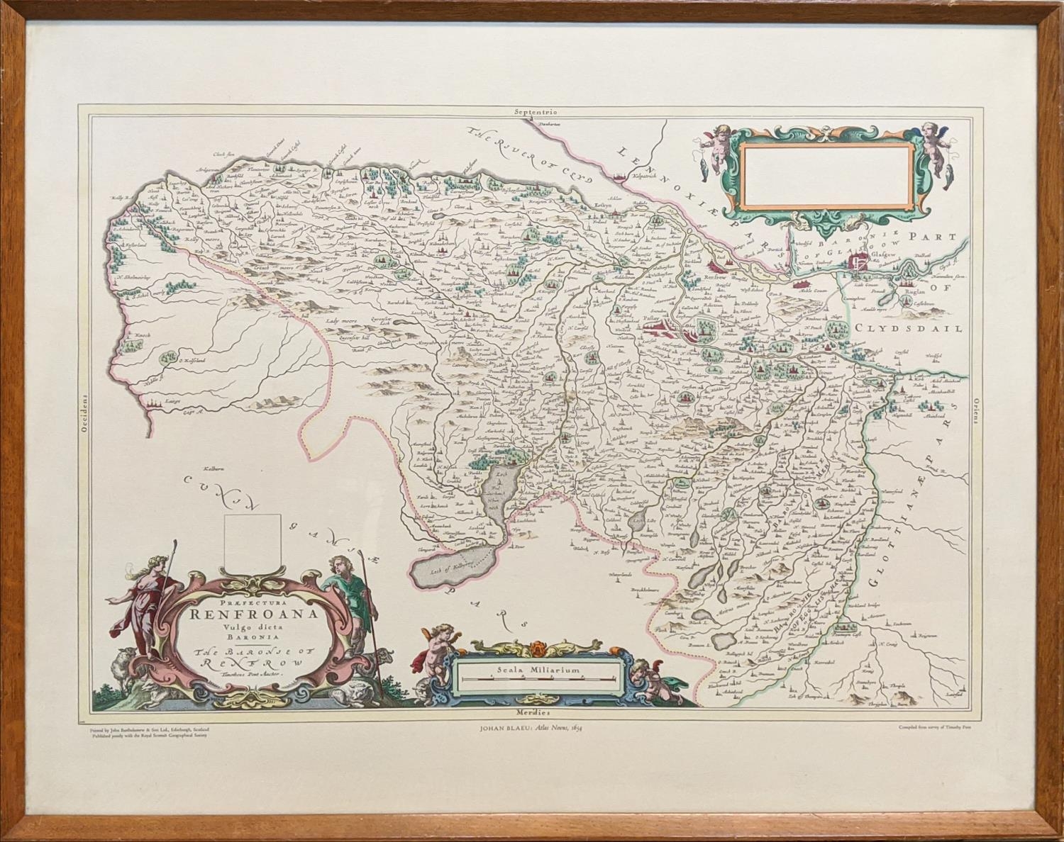 AFTER JOHANNES BLAEU 'Maps of Britain lithographs', 50cm x 60cm, framed. - Image 6 of 11