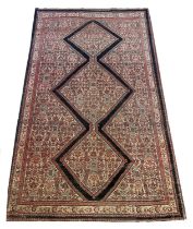 ANTIQUE MALAYER RUG, 200cm x 122cm.