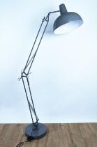 FLOOR LAMP, Anglepoise style, 204cm H at tallest.