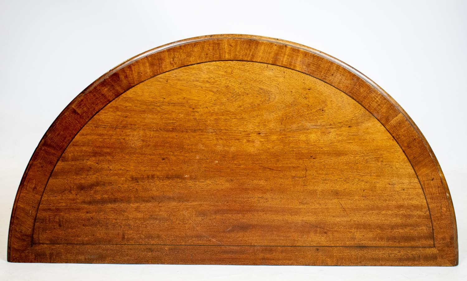DEMI LUNE CABINET, 96cm H x 93cm x 46cm, 19th century mahogany with single door. - Bild 5 aus 5