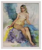 OLEG STANICHNOV (Ukrainian) 'Life Model' 2010, oil on canvas, 9 8cm x 78cm.