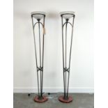 CHRISTOPHER HYDE WIMBLEDON FLOOR LAMPS, a pair, 179cm H approx. (2)