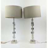 PORTA ROMANA TABLE LAMPS, a pair, with Porta Romana shades, 66cm H. (2)