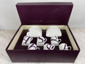 ASPREY COFFEE CANS, a set of six, boxed.