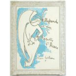 JEAN COCTEAU, Villefranche sur Mer Chapelle St Pierre 1957, signed in the plate, rare original