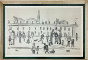 LS LOWRY (British 1887-1976), 'A Street Full of People', lithograph, signed and dated 1966, numbered