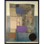 ALFREDO AVELLA (Italian 1924-1982), 'Selected Egotisms', gouache and collage, 63cm x 50cm, framed.