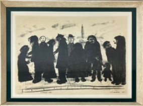 LS LOWRY (British 1887-1976), 'Shapes and Sizes', lithograph, signed and dated 1967, numbered 51/75,