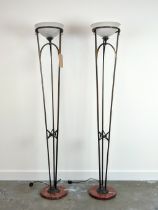 CHRISTOPHER HYDE WIMBLEDON FLOOR LAMPS, a pair, 179cm H approx. (2)