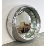 WALL MIRROR, made from Comet aircraft engine inlet, 138cm approx.